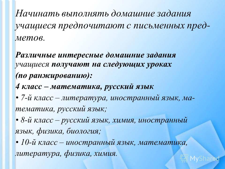 Начал выполнять. Анализ выполнения домашнего задания учащимися. Работу выполнили учащиеся. Домашнее задание ученика 8 класса. Норма домашнего задания 4 класс математика.